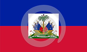 Flag of Haiti with official proportions and color. Authentic.Original flag of Haiti. Vector