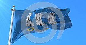 Flag of Havana, capital city of Cuba. 3d rendering