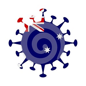 Flag of HIMI in virus shape.