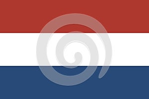 Flag of Holland oficial colors and proportions