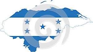 Flag map of Honduras photo
