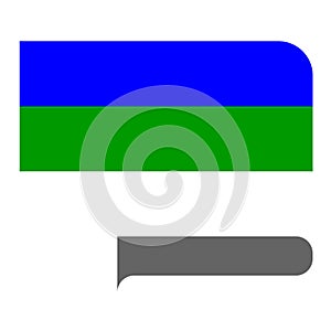 Flag horizontal shape, pointer for world map