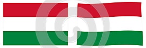 Flag of Hungary. Simple and slightly waving version.