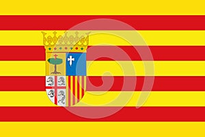 flag of Ibero Romance peoples Aragonese people. flag representing ethnic group or culture, regional authorities. no flagpole.