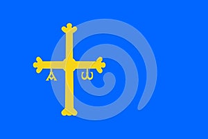 flag of Ibero Romance peoples Asturians. flag representing ethnic group or culture, regional authorities. no flagpole. Plane