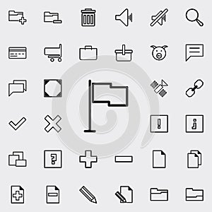 flag icon. Detailed set of minimalistic icons. Premium graphic design. One of the collection icons for websites, web design, mobil
