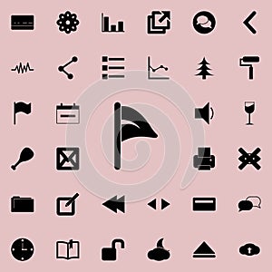 flag icon. Detailed set of minimalistic icons. Premium graphic design. One of the collection icons for websites, web design, mobil