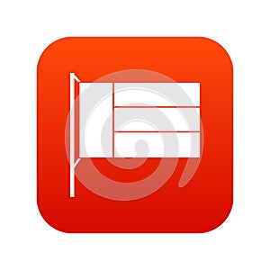 Flag icon digital red