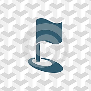 Flag icon stock vector illustration flat design