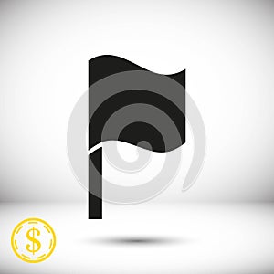 Flag icon stock vector illustration flat design