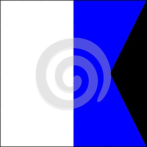 Glossy glass Flag of ICS Alpha