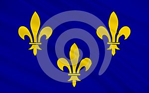 Flag of Ile-de-France, France photo