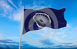 flag of Indo-Aryan ethnoreligious groups Dalit Buddhists at clou