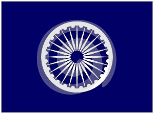 flag of Indo Aryan ethnoreligious groups Dalit Buddhists. flag representing ethnic group or culture, regional authorities. no