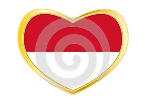 Flag of Indonesia, Monaco, Hesse in heart shape