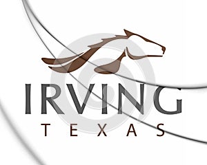 Flag of Irving Texas state, USA. 3D Illustration