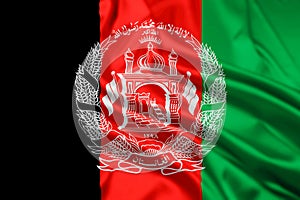 The Flag of The Islamic Republic of Afganistan Rippled photo