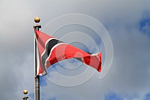 Flag of island nation of Trinidad & Tobago