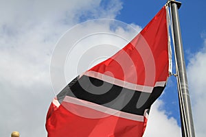 Flag of island nation of Trinidad & Tobago