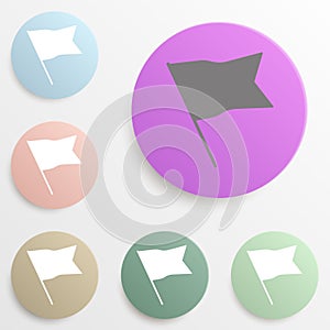 Flag Isolated Flat badge color set. Simple glyph, flat vector of web icons for ui and ux, website or mobile application