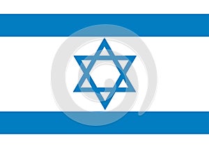 Flag of Israel: rightly proportions and colors.