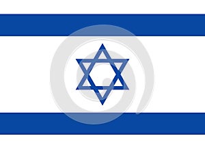 Flag of Israel. Symbol of Independence Day, souvenir soccer game, button language, icon