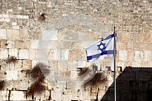 Flag of Israel vs Wailing Wall