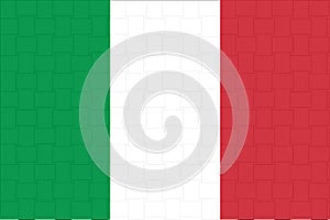 Flag of Italian in art design illustrator vector ESP 10