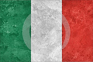 Flag of the Italy on a grunge texture.