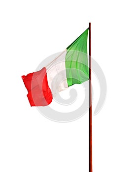 Flag of Italy isolated on white background