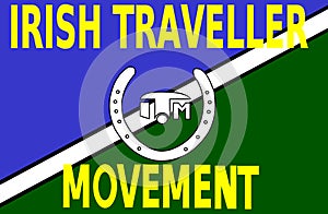 flag of Itinerant peoples of Europe Irish Travellers. flag representing ethnic group or culture, regional authorities. no flagpole