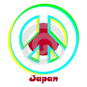 Flag of Japan as a sign of pacifism