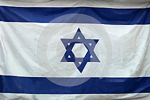 Flag of the Jewish state. Israel flag, country symbol