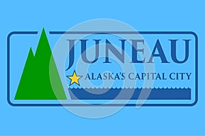 Flag of Juneau the capital of Alaska, USA