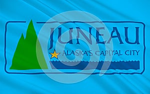 Flag of Juneau the capital of Alaska, USA