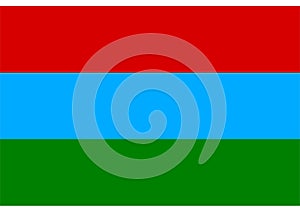 Flag of Karelia oblast repubblic