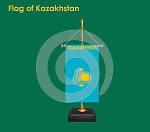 Flag Of Kazakhstan, Kazakhstan flag, National flag of Kazakhstan. Pole flag of Kazakhstan