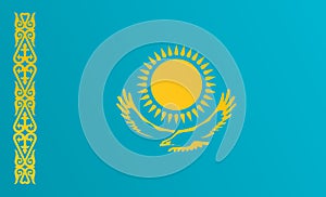 Flag of Kazakhstan with transition color - vector image