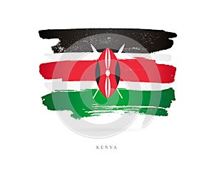 Flag of Kenya. Abstract concept