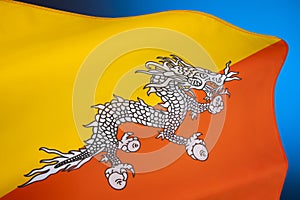 Flag of The Kingdom of Bhutan