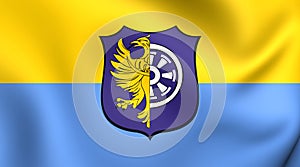 Flag of Krapkowice, Poland.