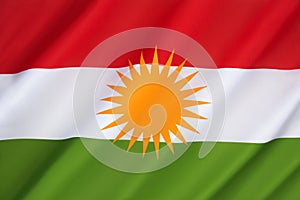 Flag of Kurdistan photo