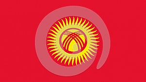 flag of Kyrgyzstan. Kyrgyz Republic official state symbol