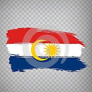 Flag Labuan brush strokes. Flag   Federal Territory of Labuan  on transparent background for your web site design, app, UI. Malays