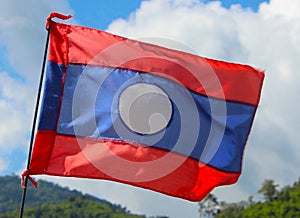 The flag of Laos, Asia