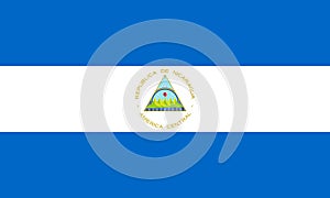 flag of Latin Americans Nicaraguans. flag representing ethnic group or culture, regional authorities. no flagpole. Plane layout,