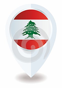 Flag of Lebanon, location icon for Multipurpose photo