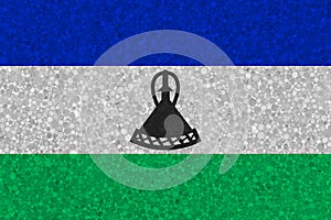 Flag of Lesotho on styrofoam texture