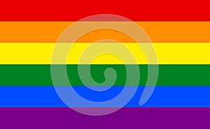Flag LGBT pride community. Raimbow gay culture symbol. Illustration pride symbol