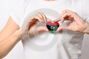 Flag of Libya. Love Libya. photo